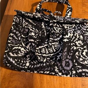 Vera Bradley Black and White Patterned travel Tote